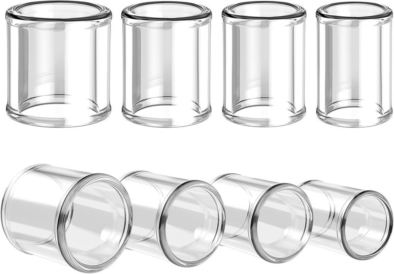 LIFEHIM 8pcs Short Glass Guitar Slide for Electric and Acoustic Resonator Guitars, Multisize Slide Guitar Long 28mm Guitar Finger Slide Ring Kit - Image 1